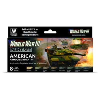 Imagen de Vallejo 070220 Juego de accesorios construcción maqueta tanque y infantería Estados Unidos , color/modelo surtido