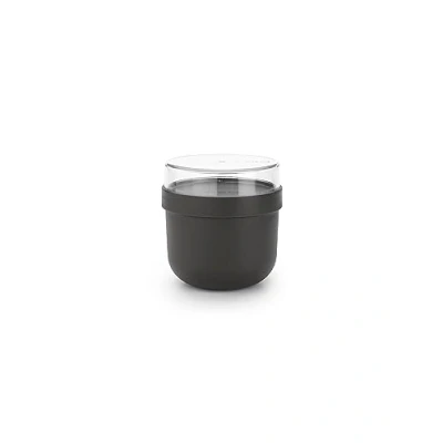 Imagen de Brabantia Make &amp; Take Bol de Desayuno 0.5L Con Compartimento A Rosca para Ingredientes (180 ml) Prueba Fugas Apto Congelador, Microondas Lavavajillas Gris oscuro