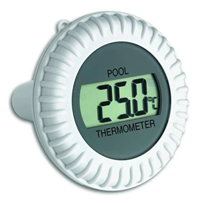Imagen de TFA Dostmann Emisor de Piscina con Pantalla, 30.3199.IT, para Estaciones Radio 30.3060, 30.3039 y 30.3053, estanques Piscinas, Color Blanco/Gris