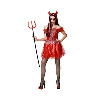 Imagen de Atosa disfraz demonia roja fuego mujer adulto M