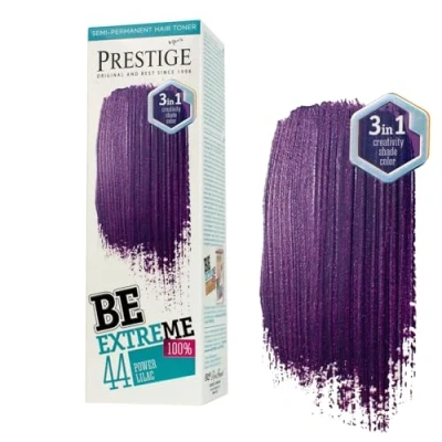 Imagen de Vip&#039;s Prestige Be Extreme Tóner Semipermanente para el cabello Color 44 Lila potente Pigmento Puro Da a Cabellos Decolorados o Canosos Sin Amoniaco, Parabenos y PPD