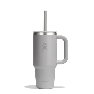 Imagen de Hydro Flask Travel Tumbler Vaso de viaje 709ml (24oz) con Tapa pajita presionable cerrable Acero inoxidable Aislamiento al vacío doble pared resistente a salpicaduras Birch