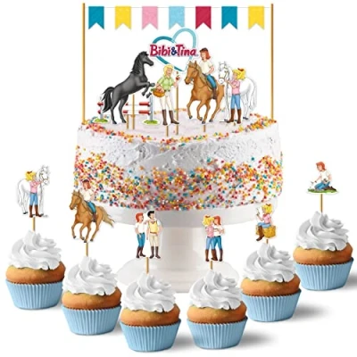 Imagen de Papierdrachen Cake Topper Sirena Decoración para Tarta 18 Piezas de Cumpleaños Infantil Set 1