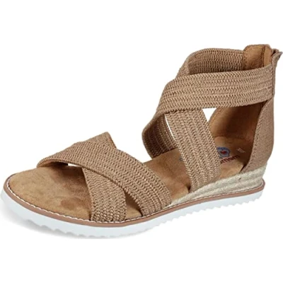 Imagen de Skechers Desert KISS Alpargatas, Mujer, Talla: 36, Tan Zapatos
