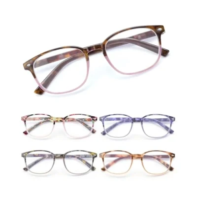 Imagen de JM Gafas Presbicia Mujer con Bisagra de Muelle, Clásico Cuadradas Luz Azul 5 Packs +2.5