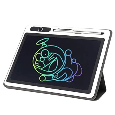 Imagen de Tableta de Escritura LCD, Bloc Notas Electrónico Dibujo Herramienta Pintura Manual Negocios Tablero a Mano 10 Pulgadas con Funda Cuero