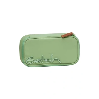 Imagen de satch Caja extragrande con compartimento separador, cremallera, escuadra, ventana para horario, estuche escolar, cartuchera, jade nórdico, verde claro