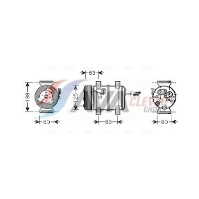 Imagen de AVA COOLING SYSTEMS VOAK120 Compresor de Aire Acondicionado VOLVO: XC70 I Cross Country