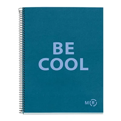 Imagen de Miquelrius Cuaderno A4 Be Eco, 80 Hojas 90 g/m², Puntos Dots, 1 Franja de Color, 4 Taladros, Cubierta Reciclada, Azul Zafiro