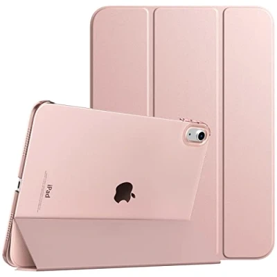 Imagen de TiMOVO Funda para iPad 10ª Generación 2022 10,9 Pulgadas 2022, 10 Generacion Cubierta Ultra Delgada Carcasa Trasera Dura Translúcida con Soporte Trifold, Blanco