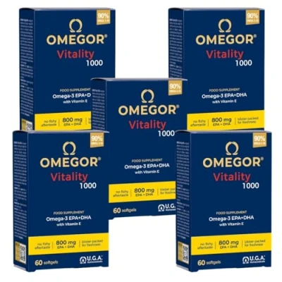 Imagen de Omega 3 1000mg Aceite de pescado con 800mg EPA y DHA por cápsula El único Omega3 certificado IFOS 5 estrellas desde 2006 cápsulas 90% rTG 60 x