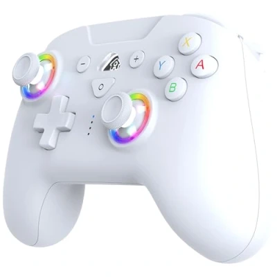 Imagen de Subsonic Mando para Nintendo Switch/Switch oled Switch inalámbrico bluetooth con LED, vibración y giroscopio Blanco
