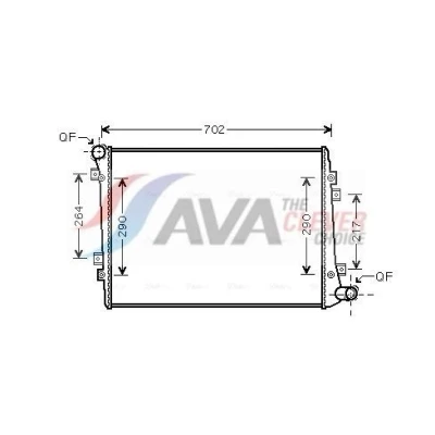 Imagen de PRASCO VN2224 Radiador, refrigeración del motor Aluminio 648 438 32 Con acoplamientos rápidos Aletas unidas mecánicamente