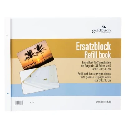 Imagen de Goldbuch 83 078 Bloc de recambio (papel cristal, 30 páginas, 38 x cm), hojas blancas