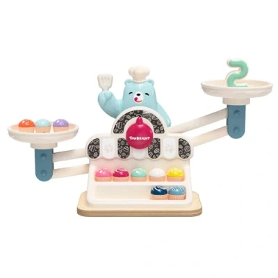 Imagen de Topbright 1210892022de0001 juego educativo de balanza matemática Yummy Bear, aprendizaje, Montessori, suma y resta, 3 años