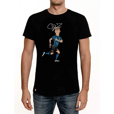 Imagen de Inter T Shirt Characters Barella Black Edition Camiseta, Unisex Adulto, Negro, L