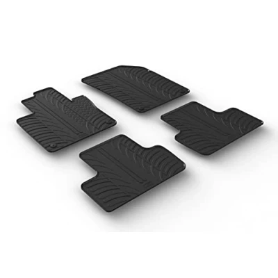 Imagen de Gledring 0392 Juego de alfombrillas suelo Caucho delante y detrás 4 negro 750mm 550mm VOLVO: XC60 II