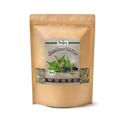 Imagen de Biojoy Hojas de morera BÍO (250 g), secadas y cortadas, apto para té e infusión (Morus alba, M nigra)