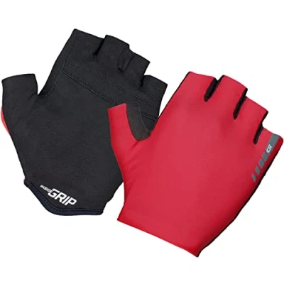 Imagen de GripGrab Aerolite InsideGrip Professional Summer Cycling Gloves Unpadded Short Finger Anti Slip Road Bike TT Track Guantes Cortos Ciclismo, Unisex Adult, Rojo, L
