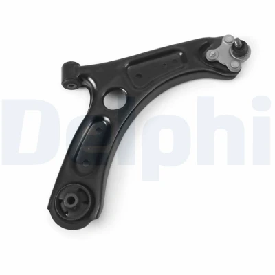 Imagen de DELPHI TC4467 Barra oscilante, suspensión de ruedas con rótula suspensión/carga derecha, Eje delantero Brazo oscilante longitudinal Chapa acero