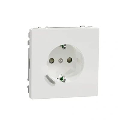 Imagen de Schneider Electric Wiser Connected Schuko Socket 16A TPB Lotus White System Design, Smart Socket, compatible con Amazon Alexa y Google Home, enchufe WiFi MEG2380 6035