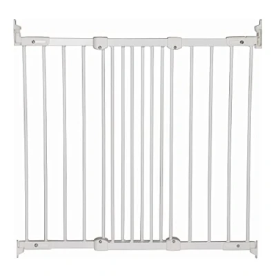 Imagen de BabyDan FlexiFit, 67 105,5 cm, Puerta de Escalera/Barrière pour bébé/Puerta Seguridad Extensible y Flexible, Metal, Blanco, Hecho en Dinamarca (Puerta para Mascotas/Puerta Perros)