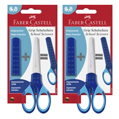 Imagen de Faber Castell Tijeras escolares, color azul o rojo