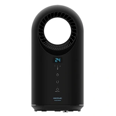 Imagen de Cecotec Calefactor Bajo Consumo Ready Warm 8400 Bladeless Connected. Potencia 1500 W, Wifi, Mando a Distancia, Pantalla LED, Táctil, 3 Modos, Oscilación, Temporizador, Triple Sistema de Seguridad