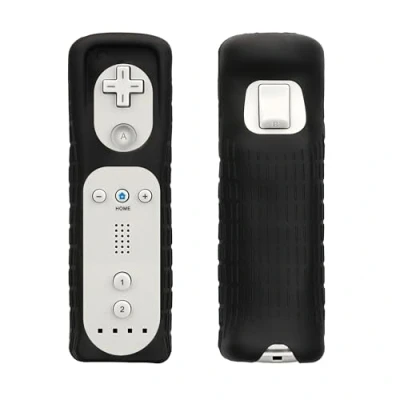 Imagen de kwmobile Protector Mando Compatible con Nintendo Wii Remote Controller Funda Silicona Antideslizante negro