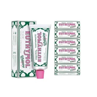 Imagen de Euthymol Pasta dental blanqueadora de 75 ml x 6 para un aliento fresco y dientes limpios