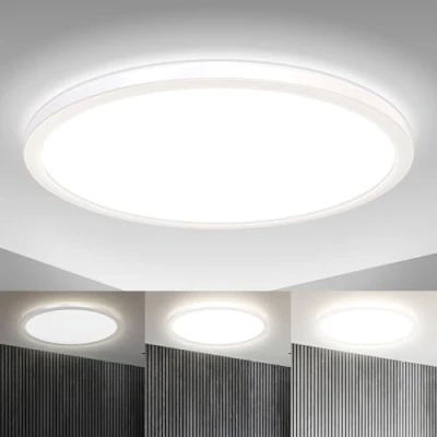 Imagen de B.K.Licht 22 Watt Panel led Redondo I regulable ultra plano luz indirecta función de memoria techo lámpara color blanca neutra Ø420mm plafon