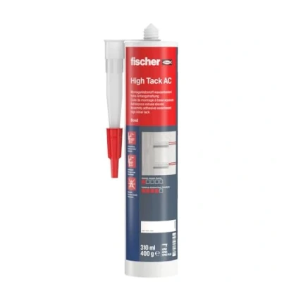 Imagen de fischer High Tack AC Adhesivo de montaje (310 ml), color blanco