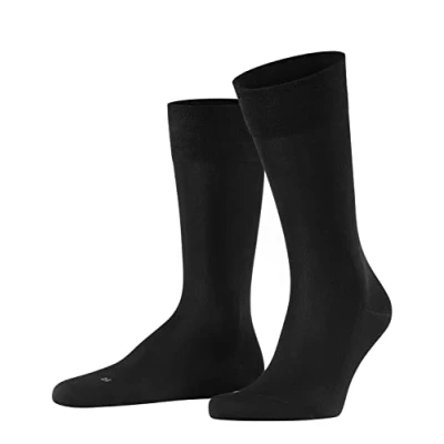 Imagen de FALKE Sensitive Malaga M SO algodón fil d&#039;Écosse con cinturilla de confort 1 par, Calcetines Hombre, Negro (Black 3000) nuevo ecológico, 39 42