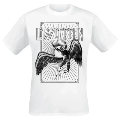 Imagen de Led Zeppelin T Shirt Icarus Burst Band Logo Nuevo Oficial De Las Mujeres Skinny Size XL