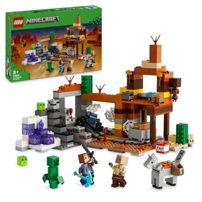 Imagen de Lego Minecraft el Pozo de Mina los Páramos con Murciélago y Conejo Juguete Basado en Videojuego, Figura Creeper, Juego Creativo, Regalo Gamer para Niños Niñas 8 Años o Más 21263