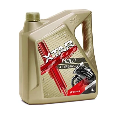 Imagen de CEPSA XTAR Moto 4T GP 10W50 Aceite Multigrade sintético, 4 L