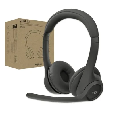 Imagen de Logitech Zone 305 for Business, auriculares inalámbricos Bluetooth con micrófono, para Microsoft Teams, compatible Windows, Mac, Chrome, Linux, iOS, iPadOS, Android Negro