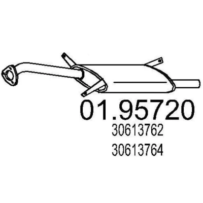Imagen de MTS 01.95720 Silenciador trasero 910 VOLVO: S40 I