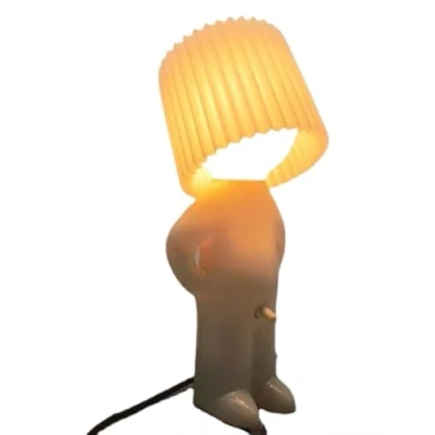Imagen de anso lámpara creativa de hombre tímido, escritorio para niño travieso, luz noche, decoración del hogar, regalo (amarillo)