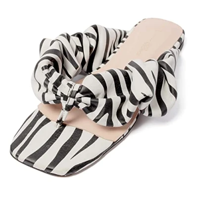Imagen de L37 HANDMADE SHOES by My Side, Sandalia Mujer, Negro Blanco, 41 EU