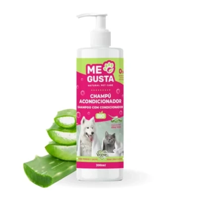 Imagen de ME GUSTA Champú Acondicionador para Perros y Gatos Facilita el Desenredado Ayuda a Desanudar Pelaje Hidratación Profunda Aroma Fresa 300 ml