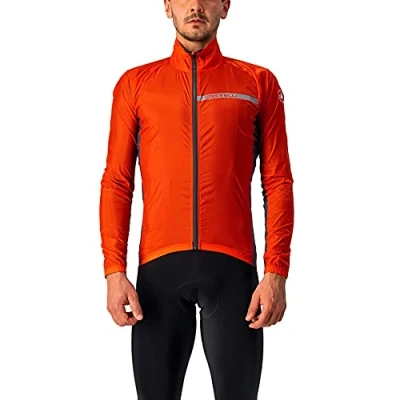 Imagen de Castelli Squadra Stretch JKT Jacket, Hombre, Fiery Red/Dark Gray, S