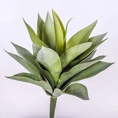 Imagen de artplants.de Decorativo Agave con 20 Hojas, Verde, en Vara de Ajuste, 30cm Planta Artificial Suculenta Decorativa