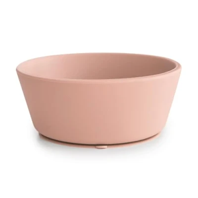 Imagen de mushie Tazón de Silicona para Niños con Ventosa Antideslizante Accesorios Aprendizaje Bebés y Pequeños Sin BPA Resistente al Lavavajillas Microondas Blush