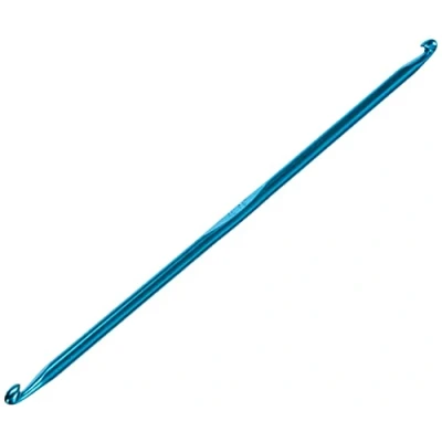 Imagen de Prym Tunesische Häkelnadeln doppelseitig 25 cm 6,00 mm Aguja de Ganchillo tunecino, Aluminio, Turquesa, 6,0