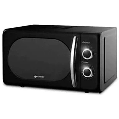 Imagen de Grunkel Microondas de 20L capacidad MW 20 con diseño vintage y 5 niveles potencia Función descongelación temporizador 700W (Negro)