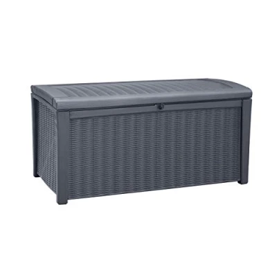 Imagen de Caja de almacenaje listones madera Keter Borneo gris