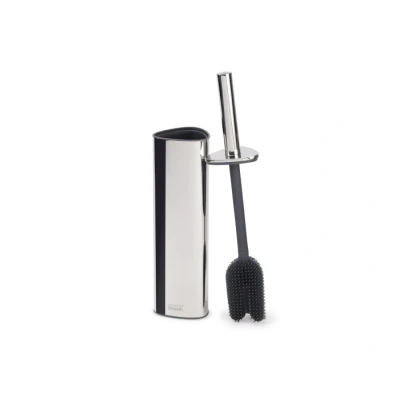 Imagen de Joseph Flex 360, Escobilla de baño Inodoro Avanzada con Soporte Almacenamiento Elegante, Cepillo Triple acción, antigoteo, antiobstrucción, reemplazable, Acero Inoxidable
