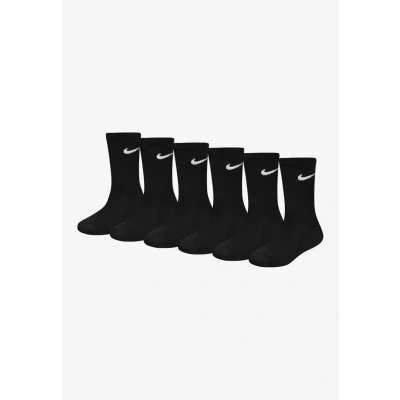 Imagen de Nike Sportswear Basic CREW 6 PACK Calcetines para niños, Talla: 23.5 27, Black