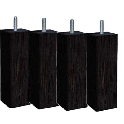 Imagen de Margot Douceur escandinava Cuadrado Juego de 4 Patas somier Madera 6 x 20 cm, Madera, Color Oscura, cm